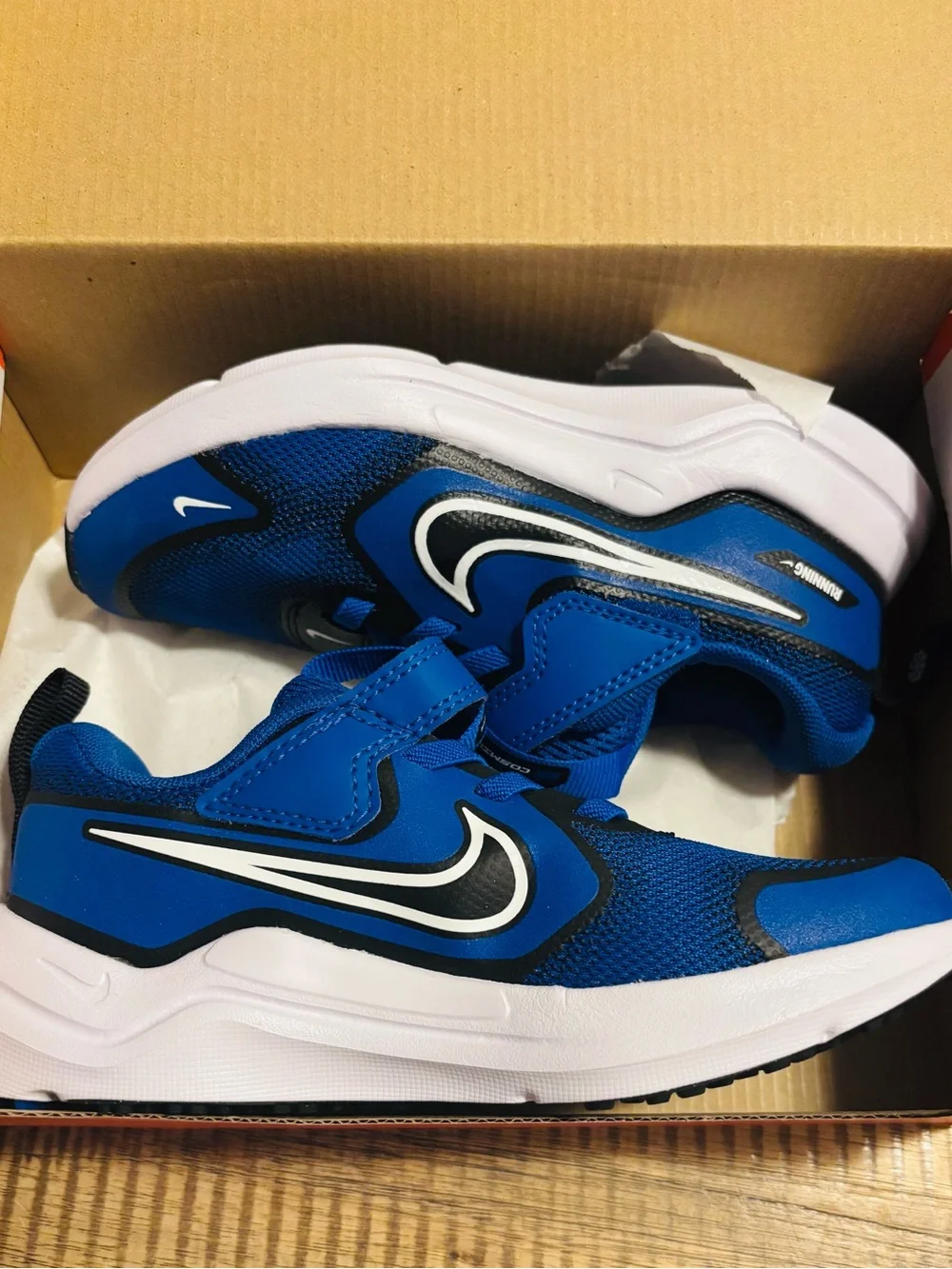 Nike Cosmic Runner (PSV) Game Royal/White-Black Slip On Sneakers Size 12C KID